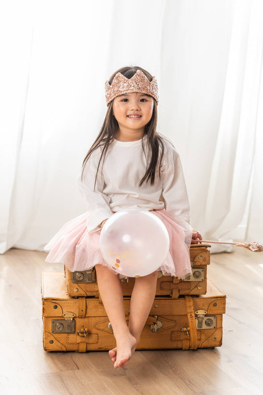 Tutu skirt - Pink with gold polka dots