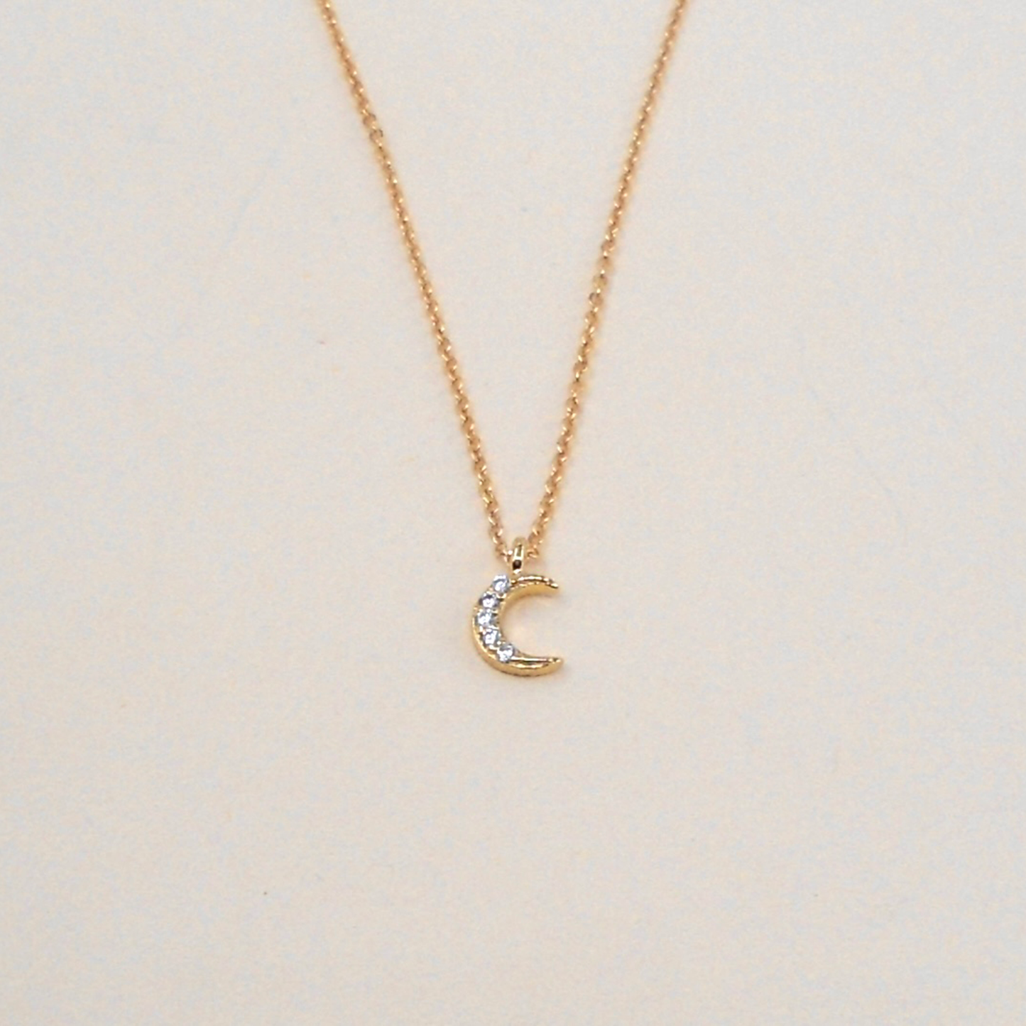 CZ Moon Necklace