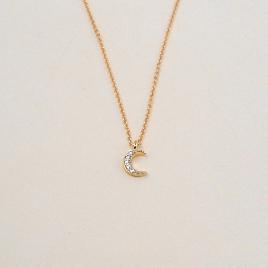CZ Moon Necklace