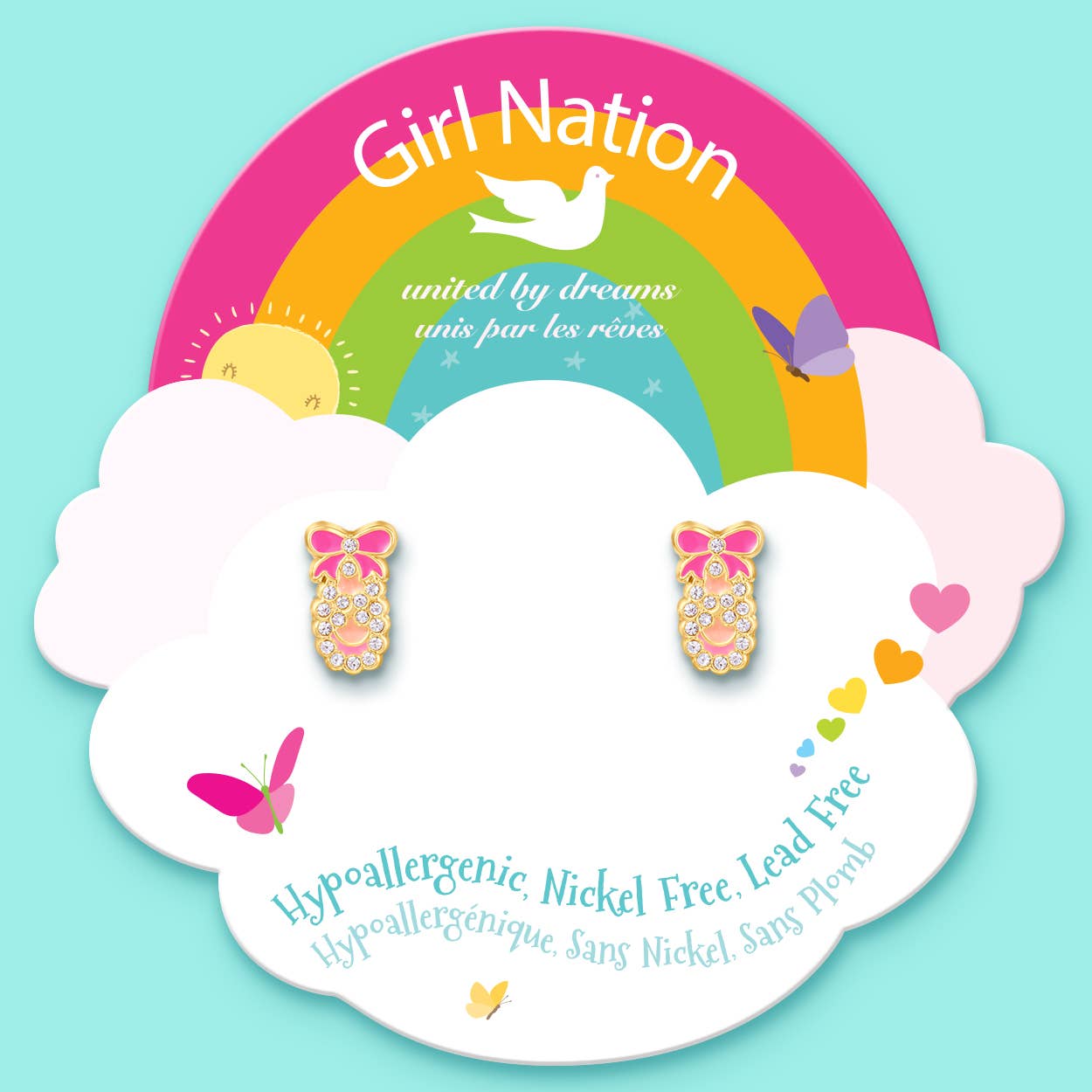 Crystal Ballet Shoe | Cutie Stud Earrings for Girls