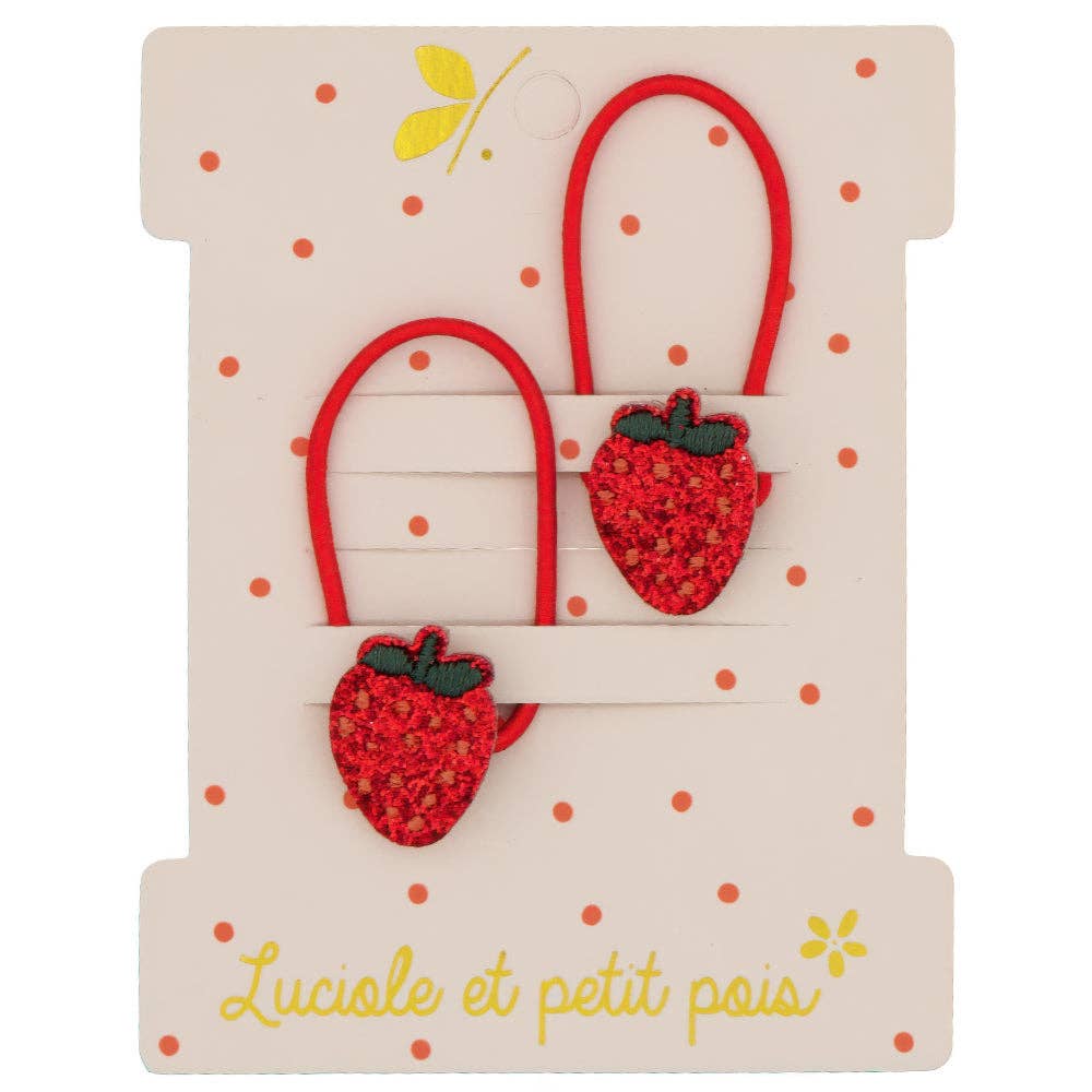 Mini strawberry elastics (pair)