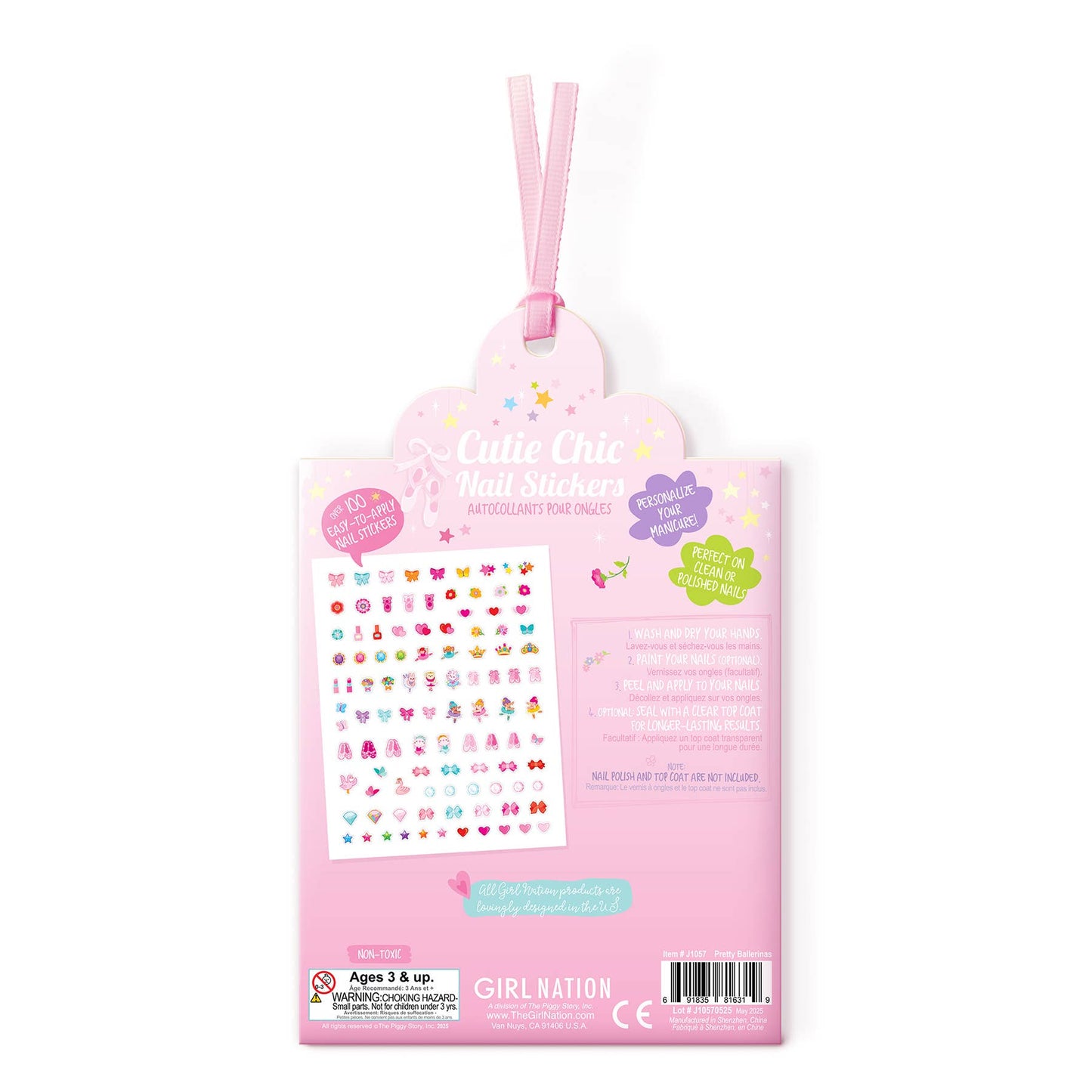 Cutie Chic Nail Stickers | 100+ Pretty Ballerinas Stickers